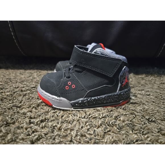 Nike Air Jordans Flight Origin Toddler Size 5C Black Red 602670-003 - Picture 3 of 5